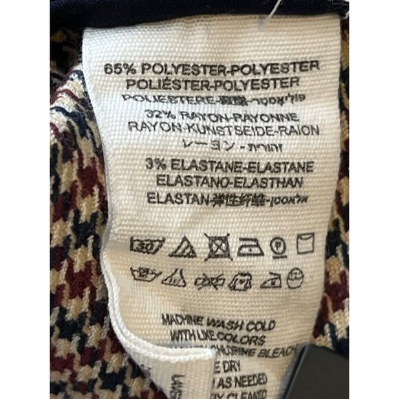 Free People Brown Plaid Houndstooth Ruched Mini Skirt Size 4 Small - Picture 11 of 12